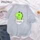 thumbnail image 3 of Linda camiseta Tea-Rex para mujer, divertida camiseta de dinosaurio de dibujos animados, ropa Kawaii de manga corta de algodón para mujer, camiseta con gráfico de Dino Tea, 3 of 5