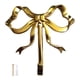 thumbnail image 1 of Decoración de pared navideña Ganchos de nudo de lazo dorado Ganchos de pared de lazo de latón Colgador de puerta Ganchos para toallas Ganchos de abrigo de latón Decorativos, 1 of 5
