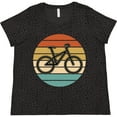 thumbnail image 3 of Inktastic Bicycle Vintage Cyclist Sunset Women's Plus Size T-Shirt, 3 of 5