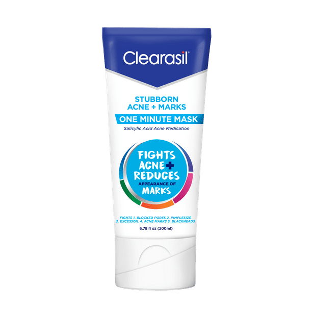 Download Clearasil Stubborn Acne One Minute Face Mask 6 78 Oz Walmart Com Walmart Com PSD Mockup Templates