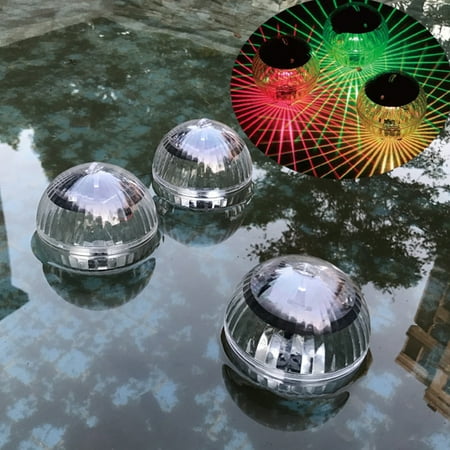 Mt Lake Pool And Patio Waterproof Ball Shaped Solar-Powered Floating Lamp for Pool Lake Decoration Color:Colorful light ()