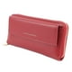 thumbnail image 3 of Cartera para mujer, de piel sintética, con cremallera, para teléfono móvil, tarjetero, bolso de mano con correa desmontable para uso diario, color rojo, 3 of 14
