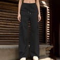 thumbnail image 5 of ZHYou No Boundarie Womens Baggy Sweatpants Casual Drawstring Y2k Huge Pockets Solid Comfy Lounge Stylish Pants for Women,Black,Size L, 5 of 8