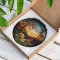 thumbnail image 5 of Sunset In Spring Landscape Suncatcher Stained Glass Style UV Printed Glass Nature Home Decor Round, 5 of 8