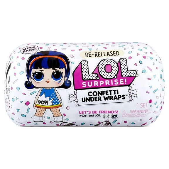 LOL Surprise Confetti Under Wraps Re-released Doll With 15 Surprises - Toys for Girls Ages 4 5 6 