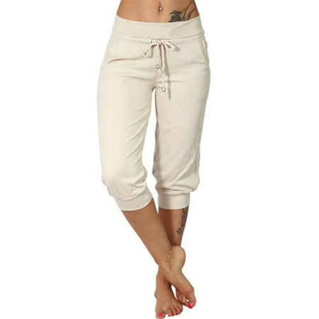 

Dellytop Womens Capri Loose Drawstring Pajama Pants With Pockets
