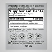 PQQ 20mg | Pyrroloquinoline Quinone Supplement | 60 Capsules for Men and Women | by Piping Rock