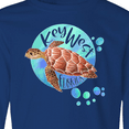 thumbnail image 4 of Inktastic Key West, Florida Swimming Sea Turtle with Bubbles Long Sleeve Youth T-Shirt, 4 of 5