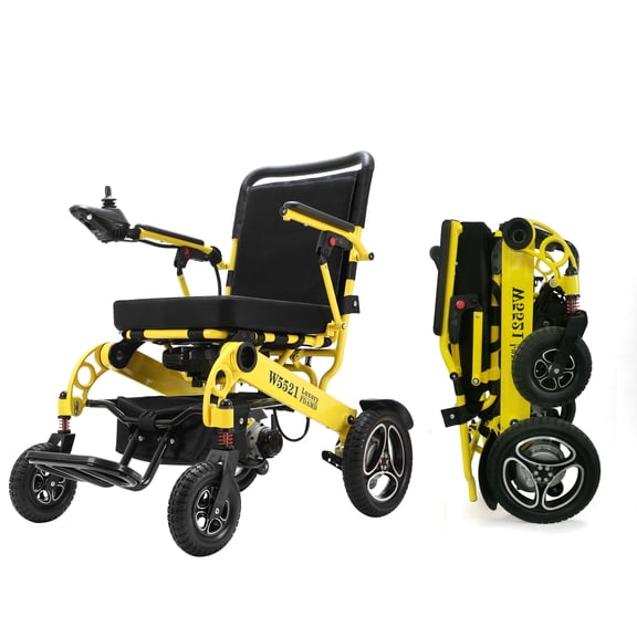 600 W Dual Motors Foldable Power Electric Wheelchair for Adults, Strong and Durable Construction Powered Wheelchair, Motorized Wheelchair for Mobility Needs