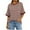 Brown, variant on Ltctricy Women's Oversized T Shirts Casual Loose Half Sleeve Crew Neck Striped Tunic Tops Trendy Summer Tee Blouses with Pocket