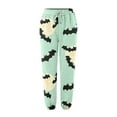 thumbnail image 4 of Women's Pants Festival Sweatpants Printed Drawstring With0Pockets Cartoon Mint Green Trousers Pants for Women L, 4 of 4