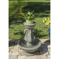 thumbnail image 1 of Swan 32 Inch Height Weathered Concrete Outdoor Floor Fountain, 1 of 10
