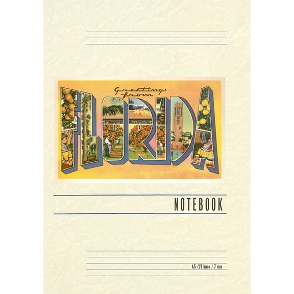 Vintage Lined Notebook Greetings from Florida (Paperback)