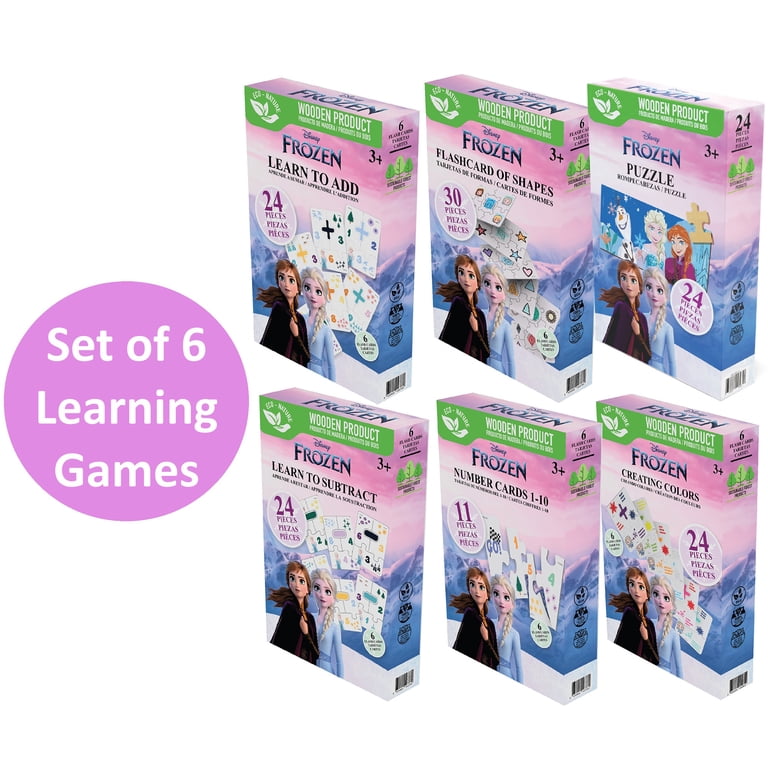 Disney: Frozen Learning Games - Set Of 6 - Wooden Puzzles