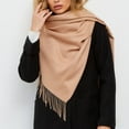 thumbnail image 4 of Girls Pashmina Soft Solid Plain Shawl Wrap Fashion Warm Neck With Fringes Scarf, 4 of 4
