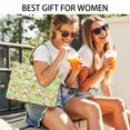 thumbnail image 5 of Large Capacity Tote Bag,Red Mushroom Frog Green Pattern Handbag Fashion Luxury Tote Bag,15.7"x13"x 5.1" Inches,Laptop Compatible, 5 of 6