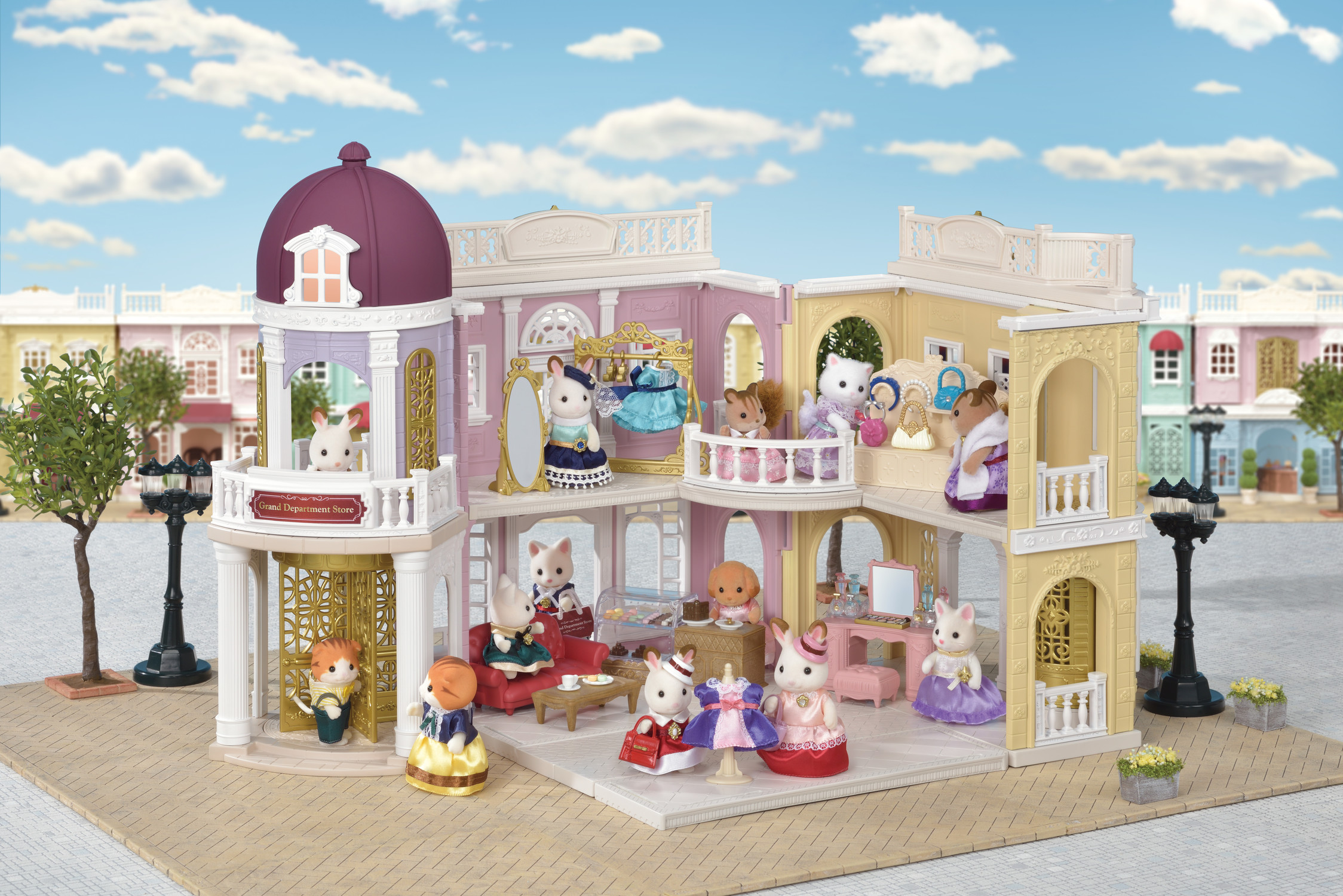 Calico Critters Town Series Grand Department Store, Fashion Dollhouse Playset with Revolving Door and Manual Elevator - image 3 of 3