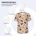 thumbnail image 3 of Lsque Valentine'S Day Rose Pattern Mens Polo Golf Shirts Funny Graphics Shorts Sleeve Button Shirts Baseball T-shirt-4X-Large, 3 of 7