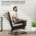 thumbnail image 4 of Outsunny Rocking Bistro Set w/ Adjustable High Back, Wicker Patio Furniture, 4 of 10