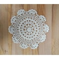 thumbnail image 2 of Fennco Styles Handmade Medallion Crochet Lace Round Cotton Placemat Doilies - 4 Pack (10-inch, Beige), 2 of 3