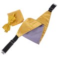 thumbnail image 4 of Conjunto de pajarita, fajín y pañuelo de bolsillo para hombre. Elegantes accesorios de esmoquin para bodas, fiestas y eventos de negocios. Dorado., 4 of 7