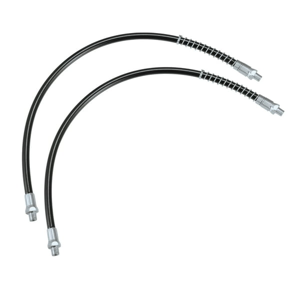 Unique Bargains 2pcs 24 Inch Universal 1/8" NPT Grease Gun Flex Hose Trailer Flex Grease Hose Extension Non-Slip