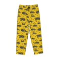 thumbnail image 6 of Uemuo Vintage Excavator Pattern Women's Wide Leg Palazzo Lounge Pants with Pockets Light Weight Loose Comfy Casual Pajama Pants-XX-Large, 6 of 9