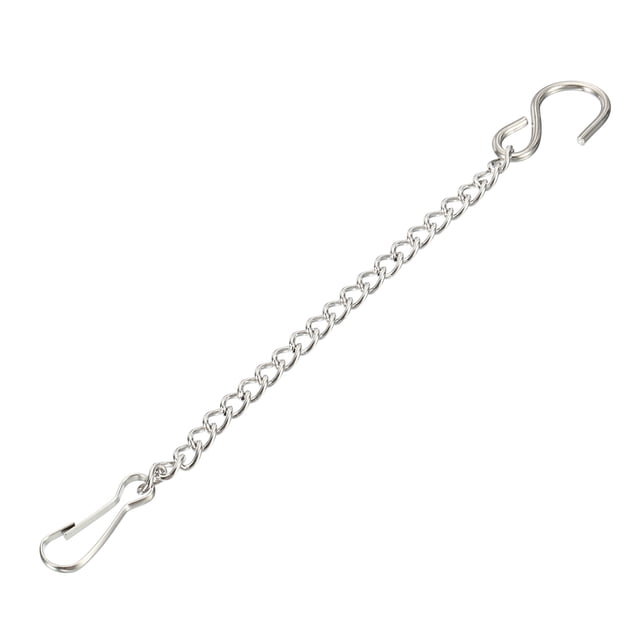 Cadena colgante con Ganchos Unique Bargains 5.91 Pulgadas acero inoxidable Paquete de 4