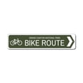 thumbnail image 2 of Bike Route Novelty Decor, Metal Wall Sign - 4x18 Inches, 2 of 4