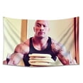 thumbnail image 1 of Tapiz con bandera para colgar en la pared, diseño anime de Dwayne Johnson, 90 x 150 cm, 1 of 1