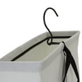 Household Essentials Canvas Hanging Hamper Bag, White with Black Trim