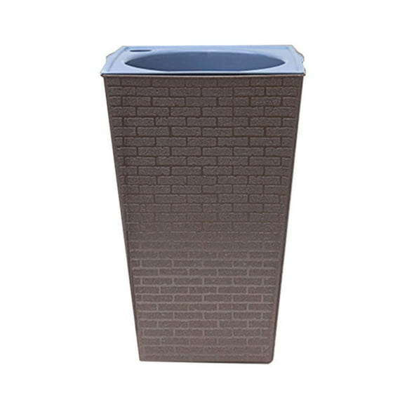 Clearance!Zauma Tremont Tall Square Tapered Planter, Large Planters for Outdoor Plants, Gardening and Flower Pot for Patio or Porch, Self Watering with Easy Drainage, Durable Plastic, Onyx Black