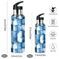 thumbnail image 2 of Yayeee 20oz Double Wall Stainless Steel Water Bottle with Flip Straw, Blue Pattern, 2 of 7