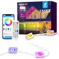 thumbnail image 1 of Cadena de luces POOFZY, 46 m, RGB+IC, 50 modos, control de aplicaciones IP68, 1 of 8
