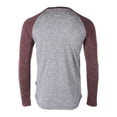 thumbnail image 3 of ZIMEGO Men’s Long Sleeve Crew Neck Color Block Baseball T-Shirt - Athletic Fit Fashion Basic Essential Shirts with Curved Bottom Hem, 3 of 6