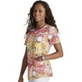 thumbnail image 6 of Tooniforms Scrubs Top For Women V-Neck Print TF761, 6 of 6