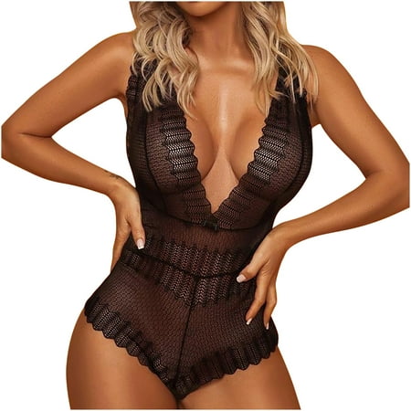 

AURIGATE Sexy Lingerie for Women Women Sexy Lingerie Sleepwear Underwear Lace Bandage One Piece Underwear Clearance