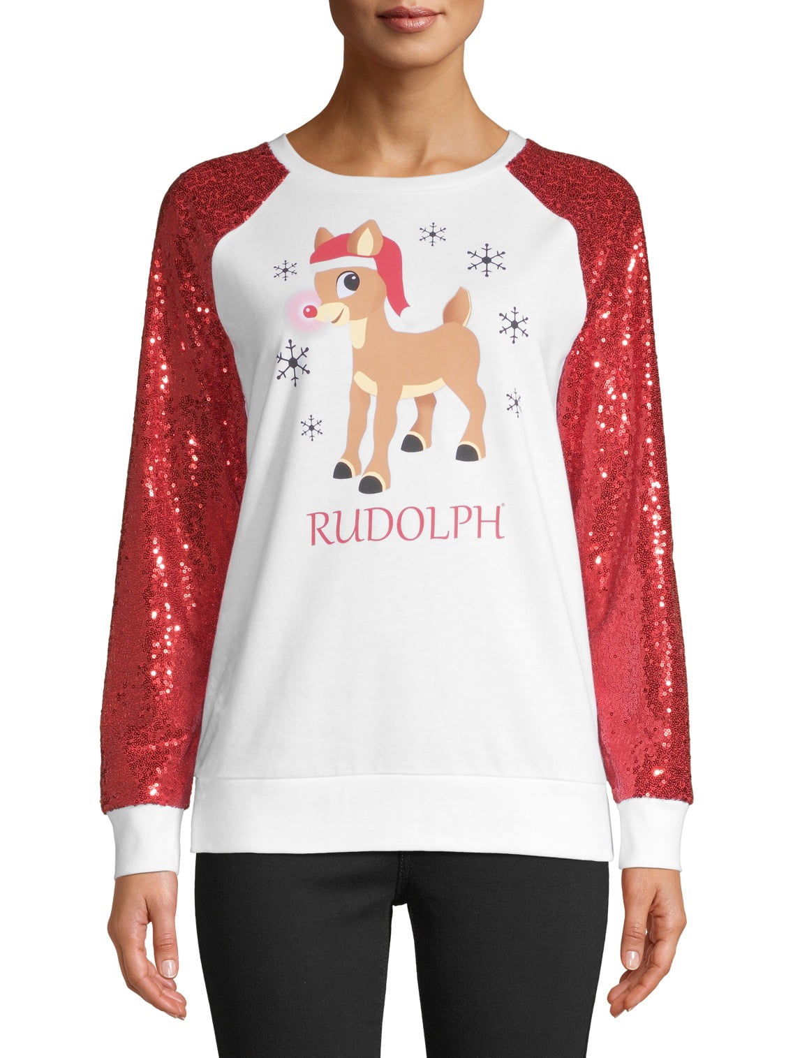Rudolph Juniors' Graphic Sequin Sweater