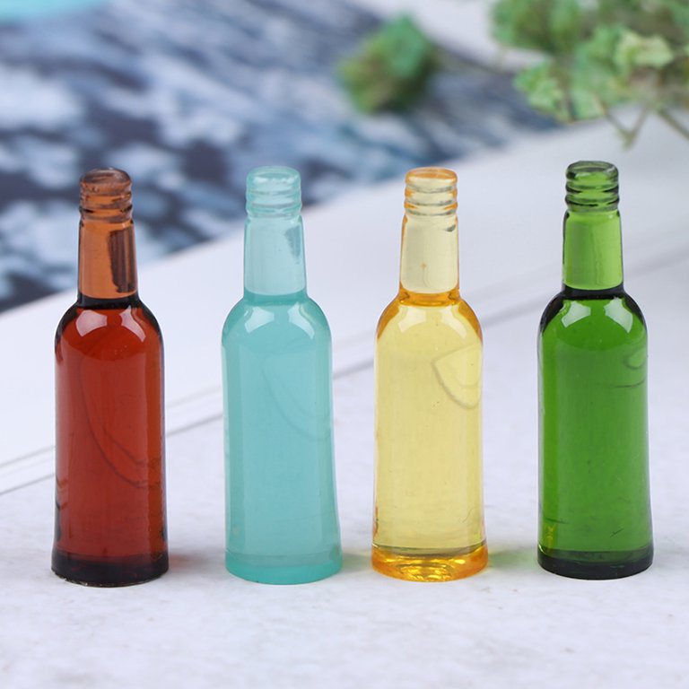 6pcs Doll House Mini Wine Bottles Kids Wine Bottles Toys Dollhouse  Miniatures(1:12) 