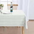 thumbnail image 1 of Striped Square Tablecloth Beige - Stainproof, Spillproof and Waterproof Washable Polyester Fabric 4 ft Table Cloth for Outdoor Picnic and Banquet, 54 x 54 Inch, 1 of 15