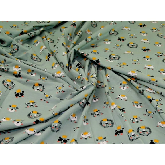 Minerva Cotton Jersey Stretch Knit Fabric Sage - per yard