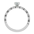 thumbnail image 3 of Luscious Milgrain Marquise Design Round Brilliant Diamond Ring 14K White Gold 0.60 CT TW (G,SI1), 3 of 5