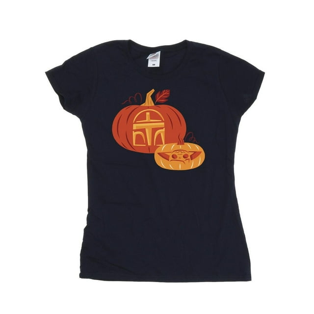Star Wars: The Mandalorian T-Shirt en Coton pour Femmes avec Citrouille