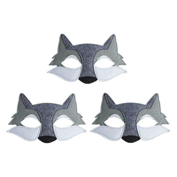 Máscara de Maquillaje de Lobo de 3 Piezas Sunnimix para Festival de Música de Escenario Club