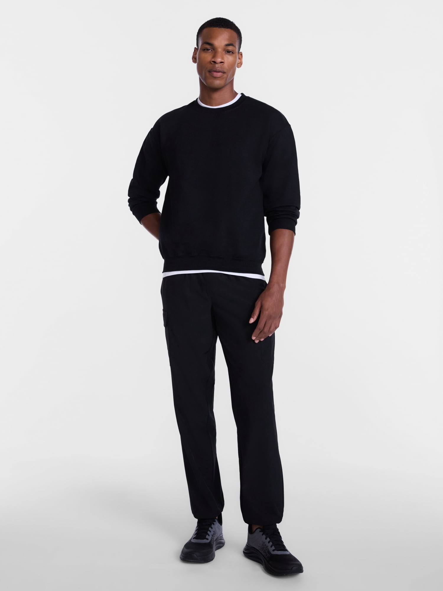 Athletic Works Fleece Crewneck Sweatshirt, Mens & Big Men's Sizes XS-4XLT