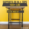 thumbnail image 4 of 1 In. Heavy Duty H Round Flange Pipe Desk Legs - 2 Pack, 4 of 10