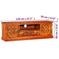 thumbnail image 2 of vidaXL TV Stand Solid Sheesham Wood 47.2"x11.8"x15.7", 2 of 11