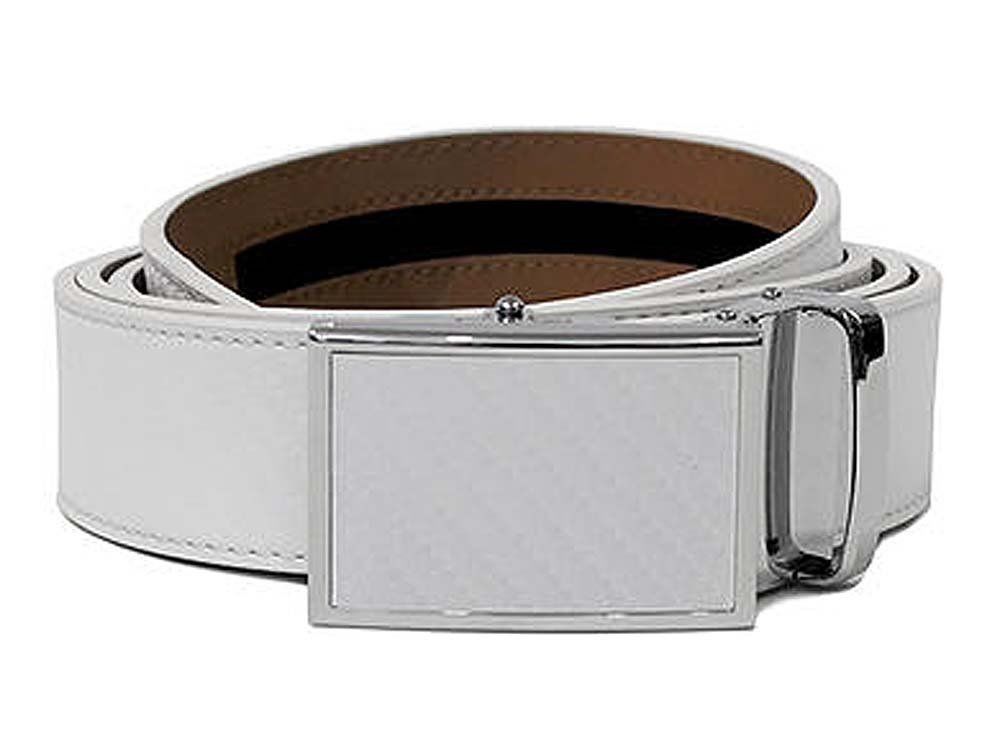 NEW Nexbelt GoIn! Golf Series Cut to Fit Ball Marker Carbon White Belt