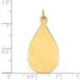 thumbnail image 2 of 14K Yellow Gold Charm Pendant 33 mm 16 Plain .013 Gauge Engravable Raindrop Disc, 2 of 2