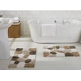 thumbnail image 1 of Chesapeake Pebble Pattern White and Navy Nylon Bath Rugs, 20"x32", Relaxing Design (2 Count), 1 of 6